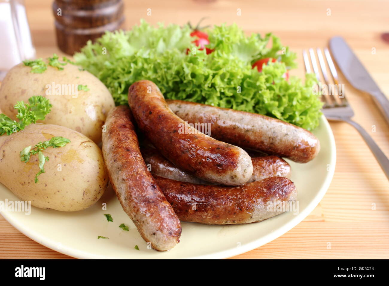 Saucisse aliment alimentaire Banque D'Images