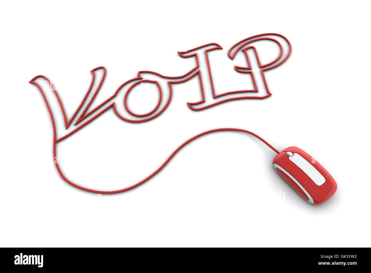 Parcourir le rouge brillant du VoIP Banque D'Images