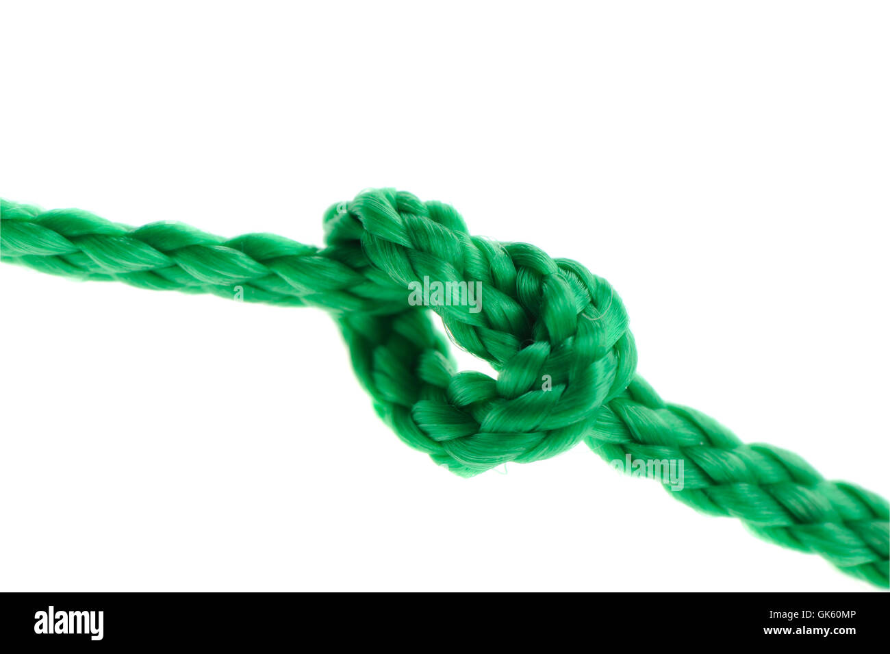 Faire un nœud sur une corde Banque D'Images