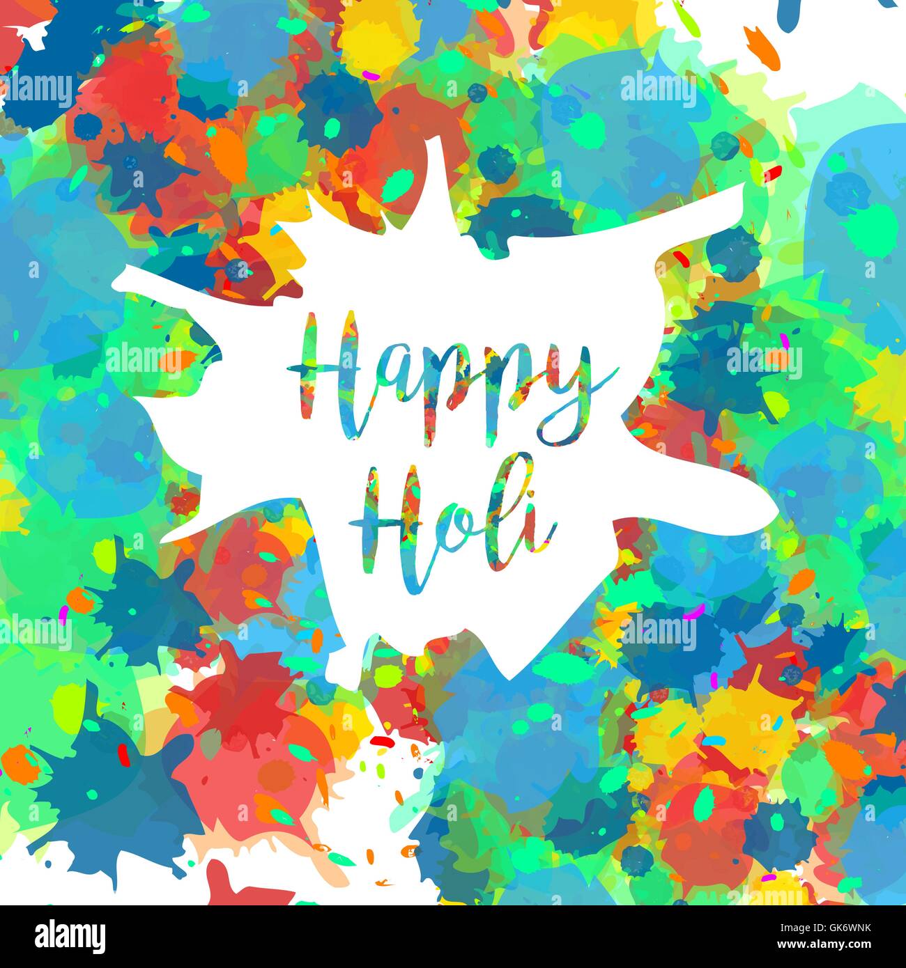 Festival indien de couleurs pour les bandeaux de conception, d'impression,  l'affiche et carte. Happy Holi célébration de la calligraphie. Vector Image  Vectorielle Stock - Alamy