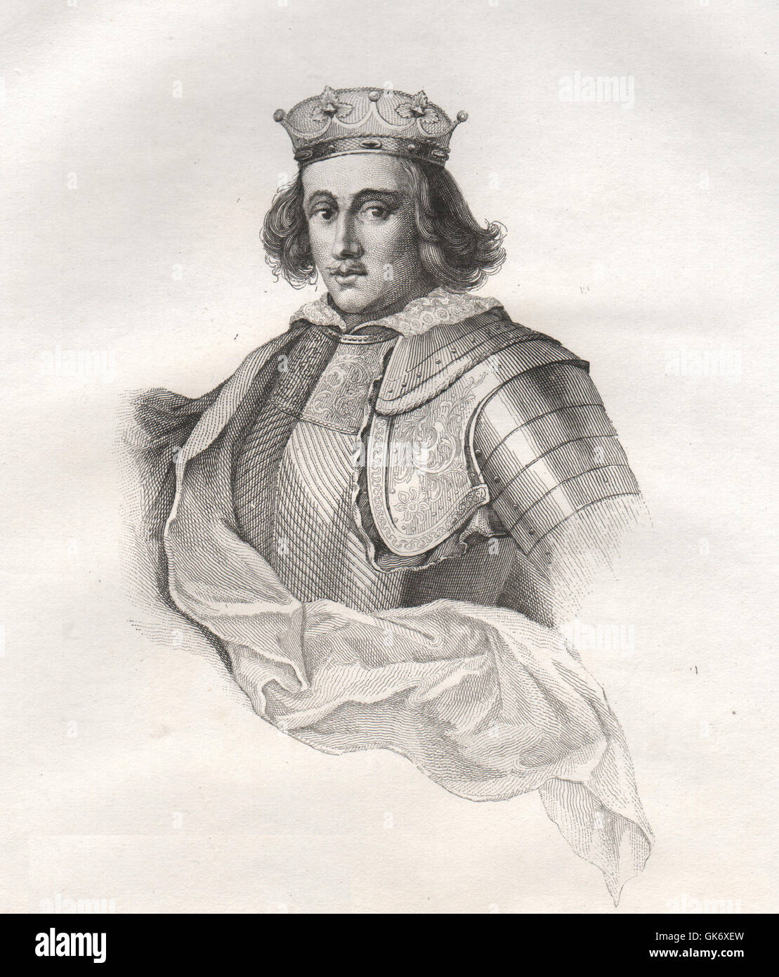 Le Varnénien Wladyslaw III, roi de Pologne (1434-1444). Pologne, 1835 imprimer Banque D'Images