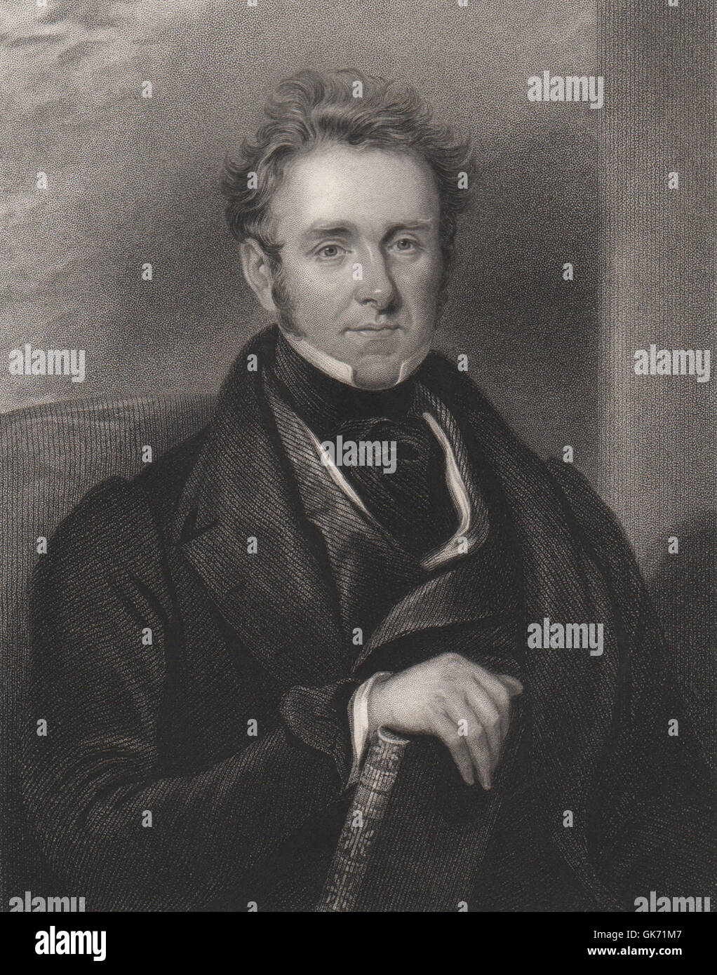 William Beattie, M.D. BARTLETT, antique print 1840 Banque D'Images