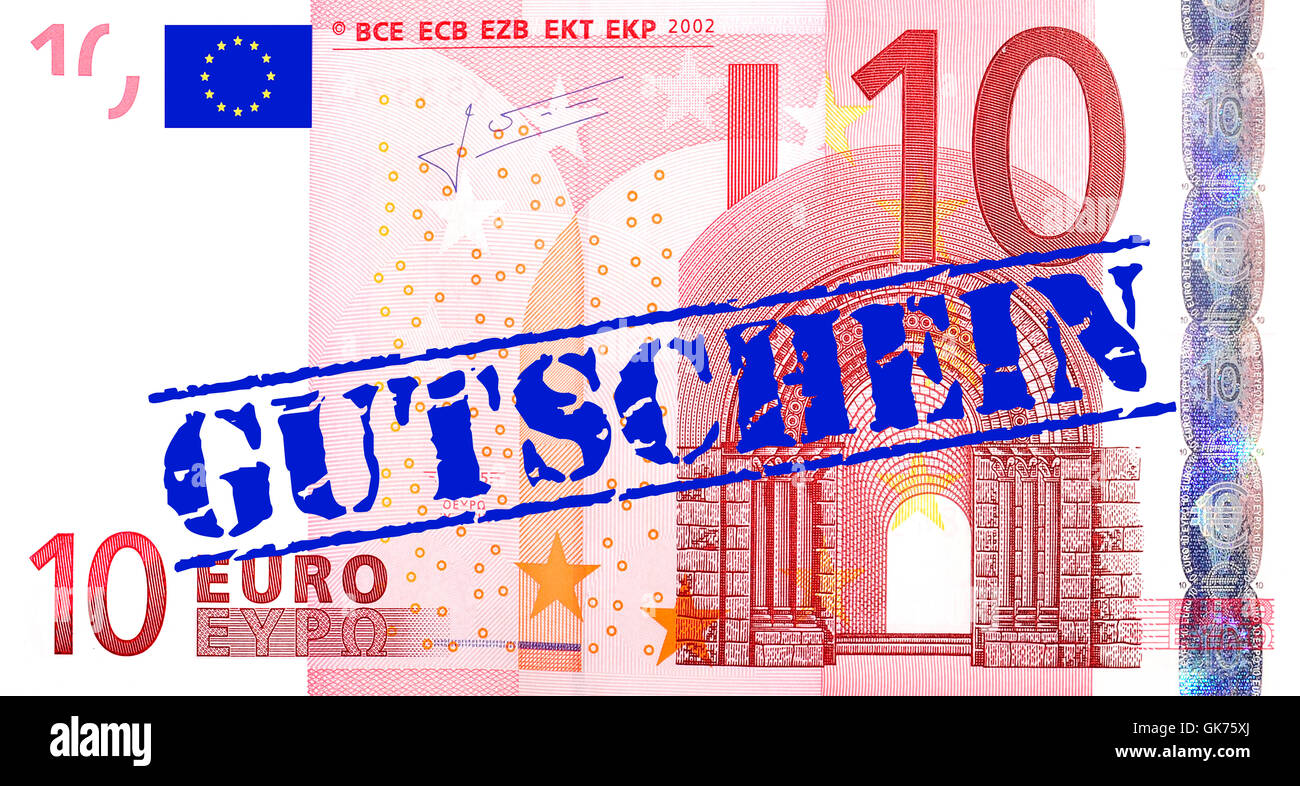 coupon de 10 euros Banque D'Images