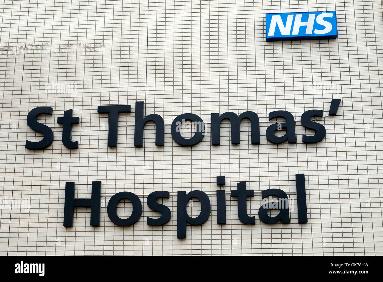 St Thomas' Hospital sign Banque D'Images