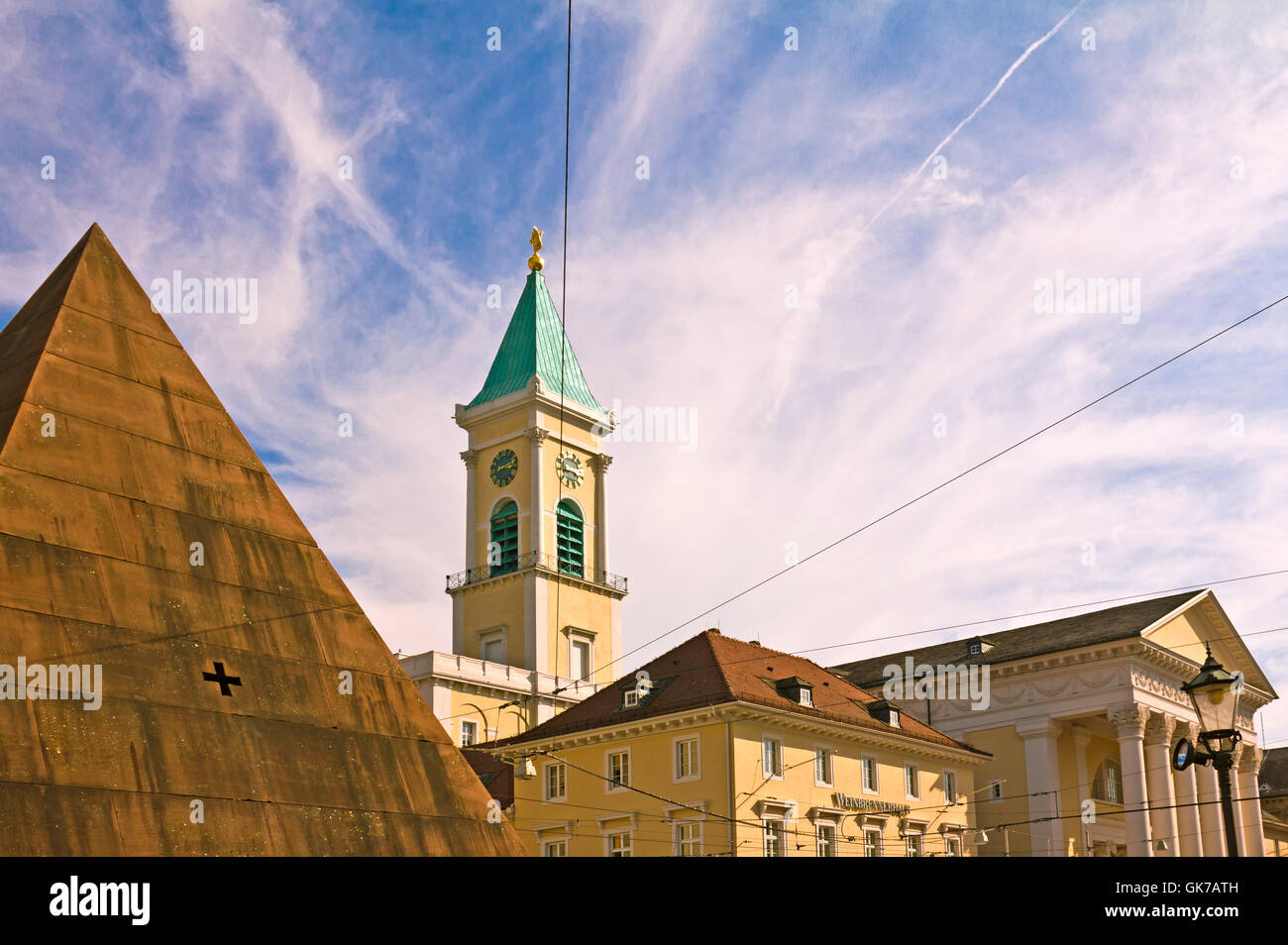 La ville de Karlsruhe Banque D'Images