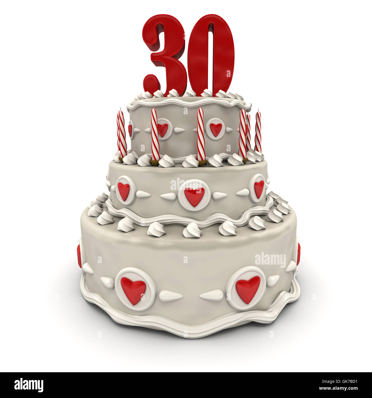 Bougies maxi 30 ans pour gâteau de fête d'anniversaire 30 ans
