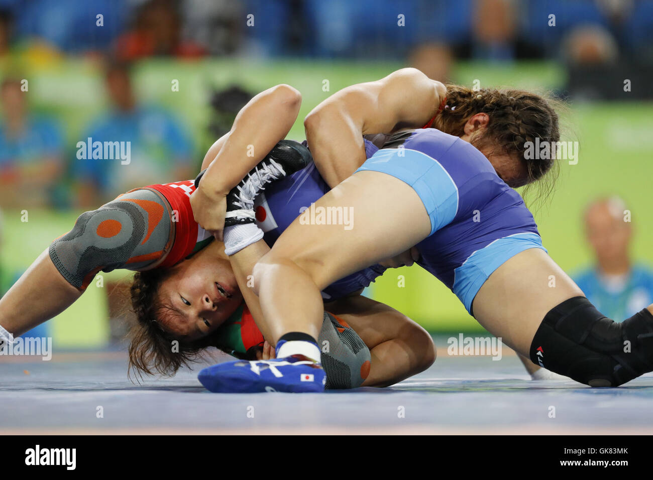 Rio de Janeiro, Brésil. Août 18, 2016. Risako Kawai (JPN) Wrestling : 63kg Freestyle Arena Carioca à Final 2 au cours de la Rio Jeux Olympiques de 2016 à Rio de Janeiro, Brésil . Credit : Yusuke Nakanishi/AFLO SPORT/Alamy Live News Banque D'Images