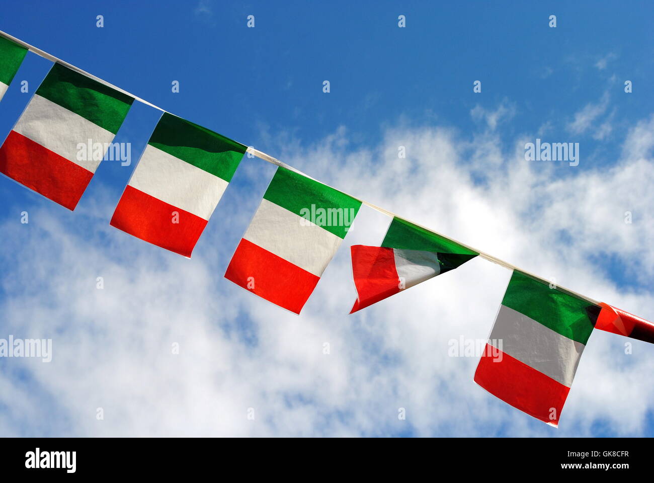 Italien drapeau vert Banque D'Images
