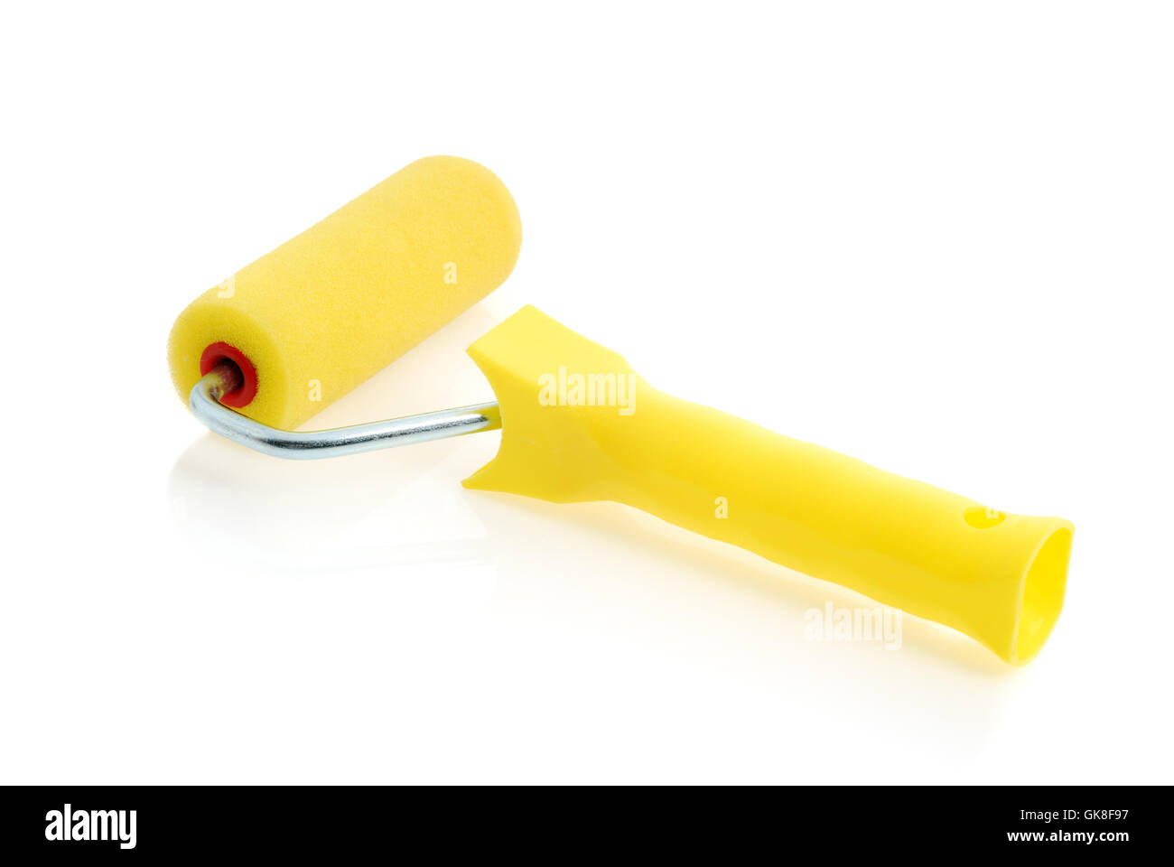 Peinture rouleau de brosse avec la réflexion Banque D'Images