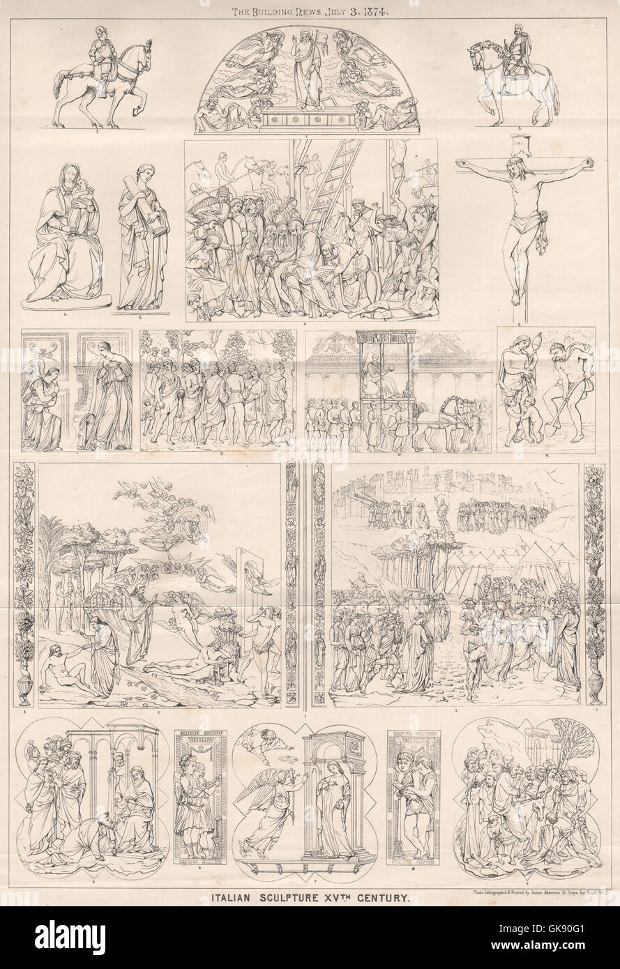 La sculpture italienne xvème. Siècle. L'Italie, l'ancien 1874 Banque D'Images
