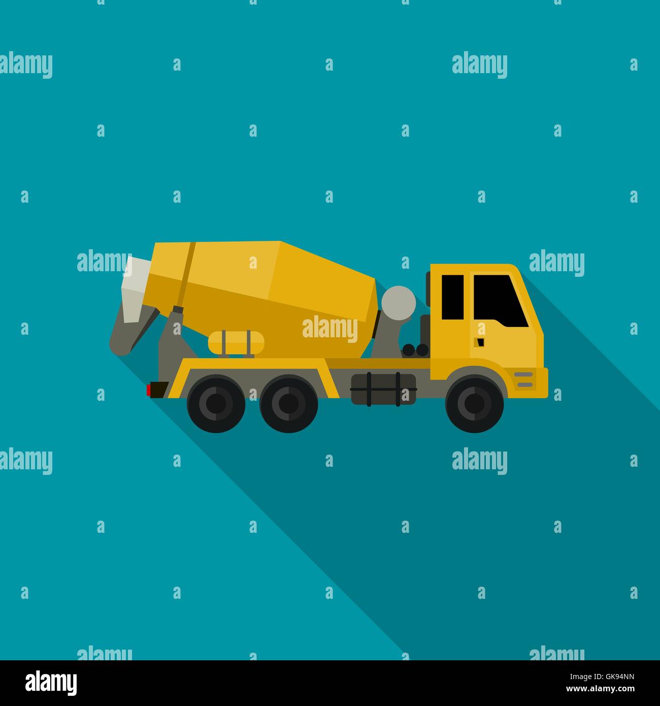 Camion malaxeur béton Illustration de Vecteur