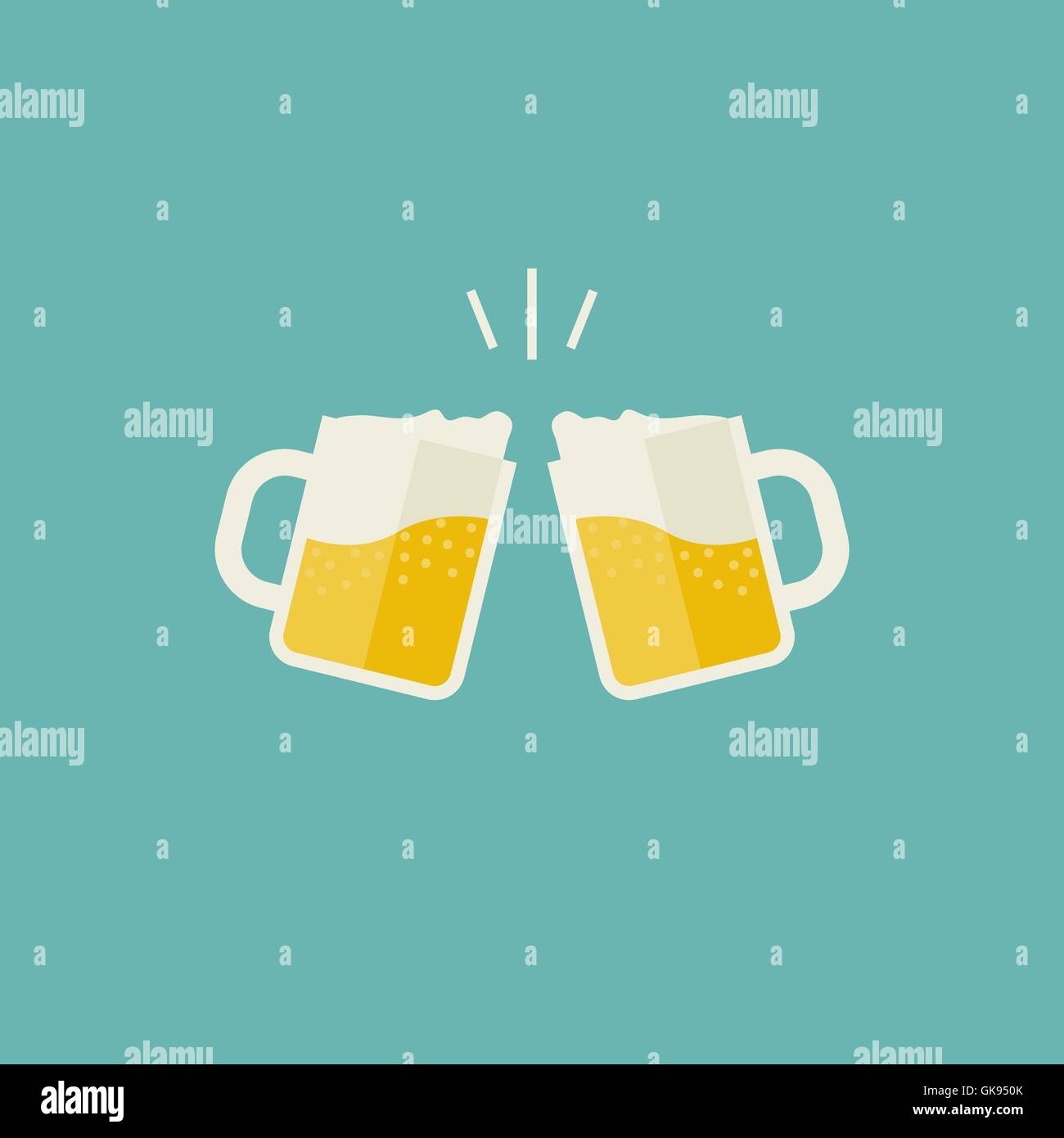 Chopes à bière Illustration de Vecteur