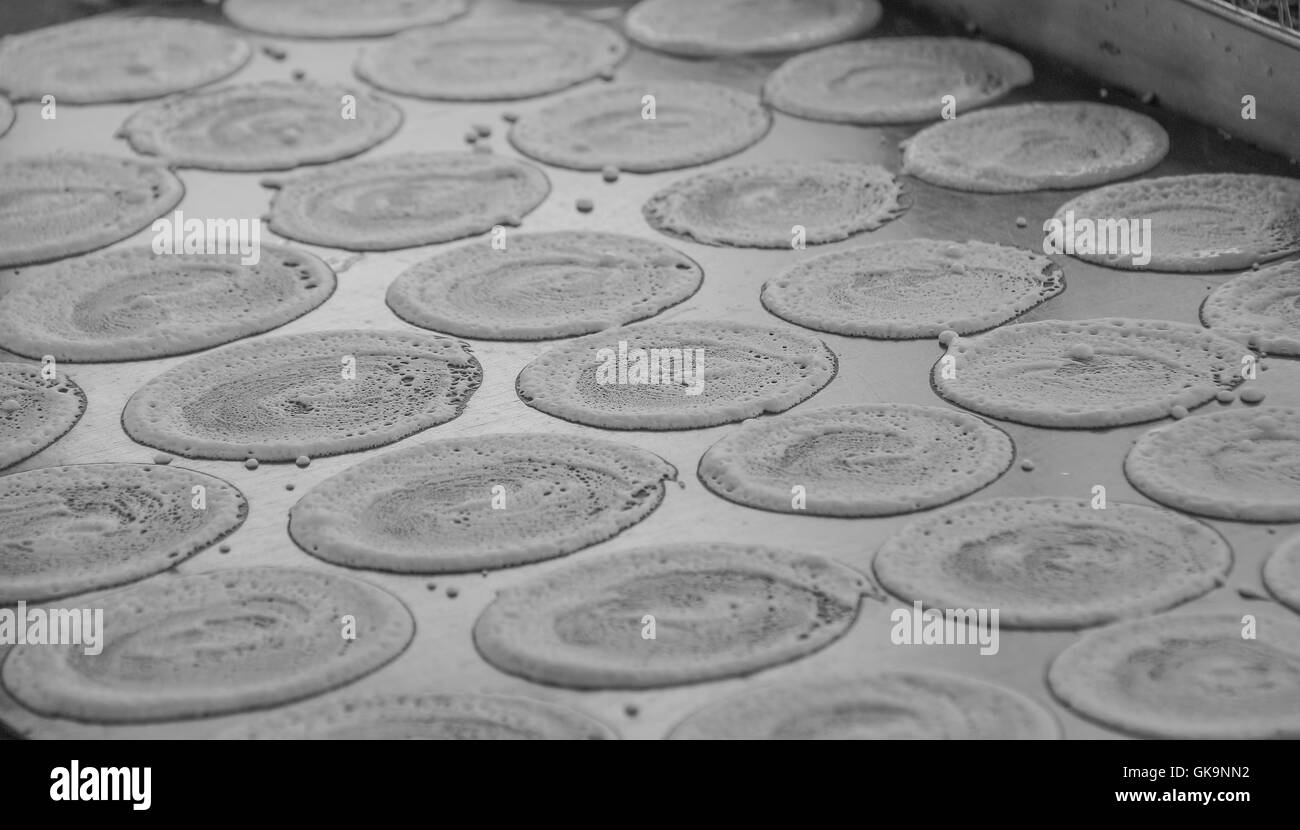 Pâtisserie de Tokyo à base de farine des images couleur en noir et blanc. Banque D'Images