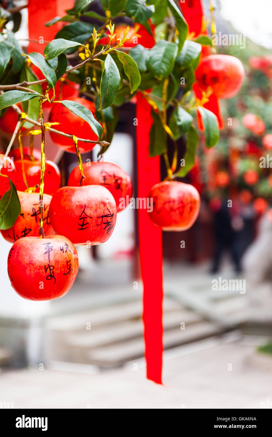 Temple de Confucius à Nanjing Banque D'Images