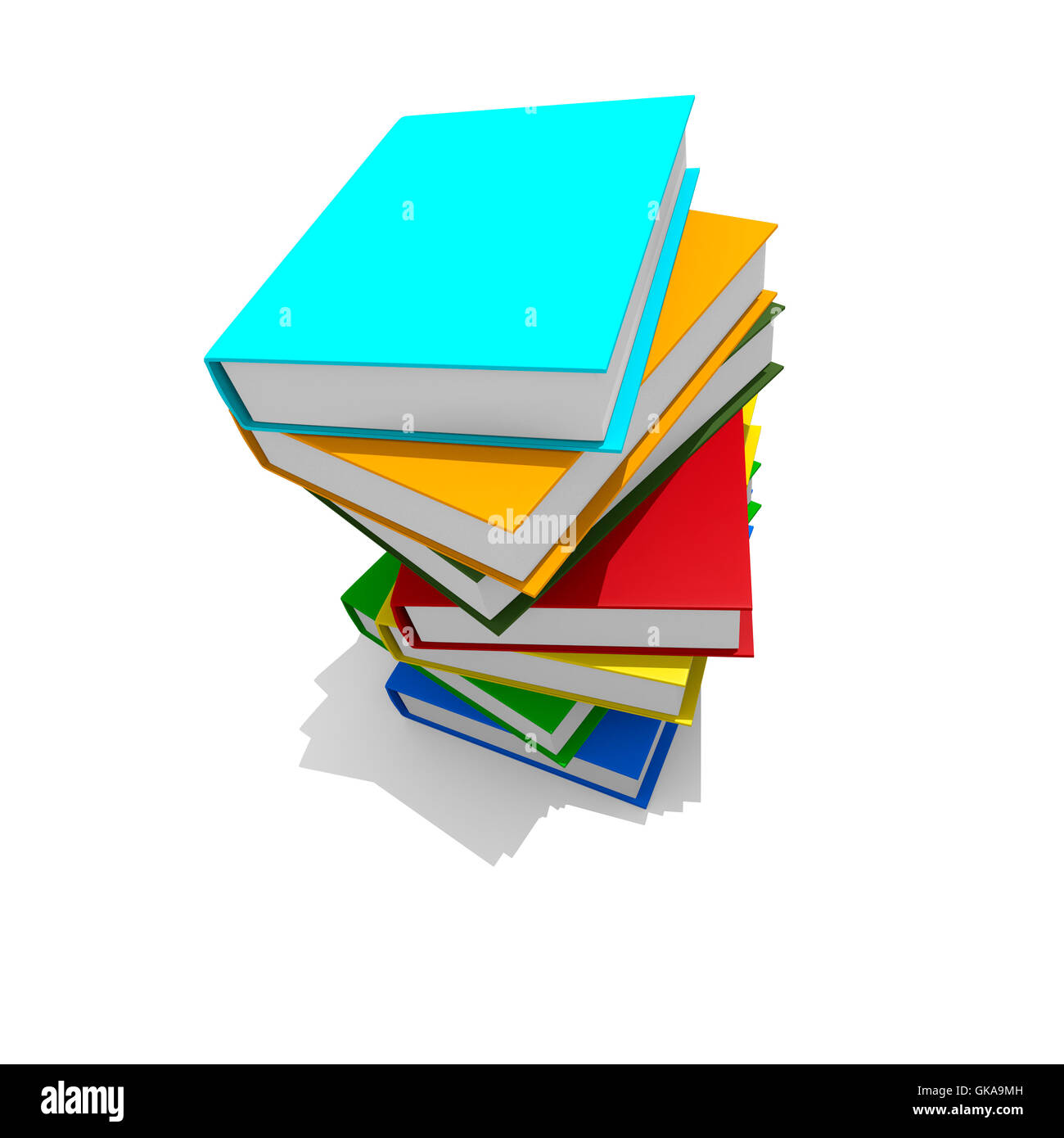 Pile de livres colorés,3d image Banque D'Images
