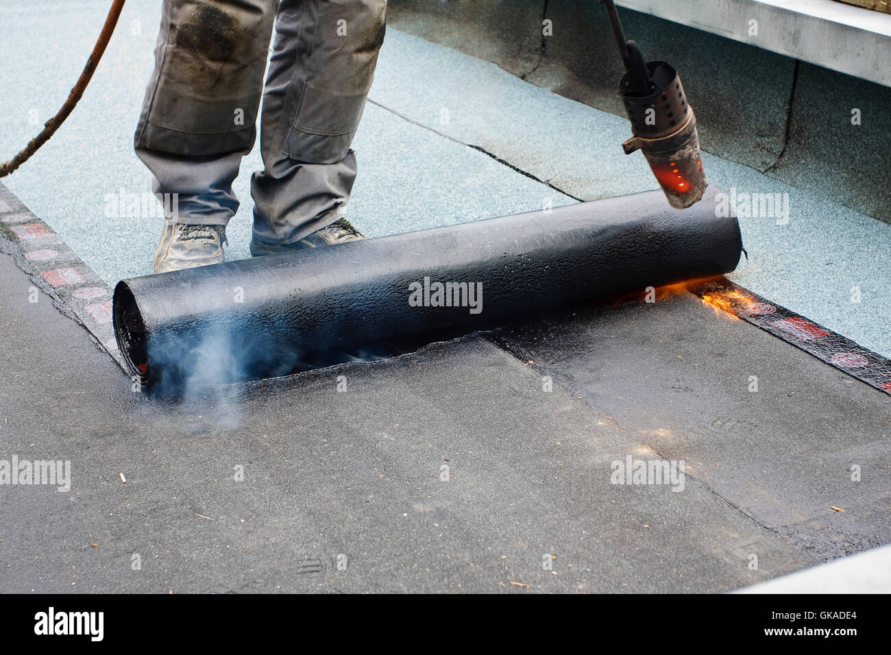 une couverture de toit Banque D'Images