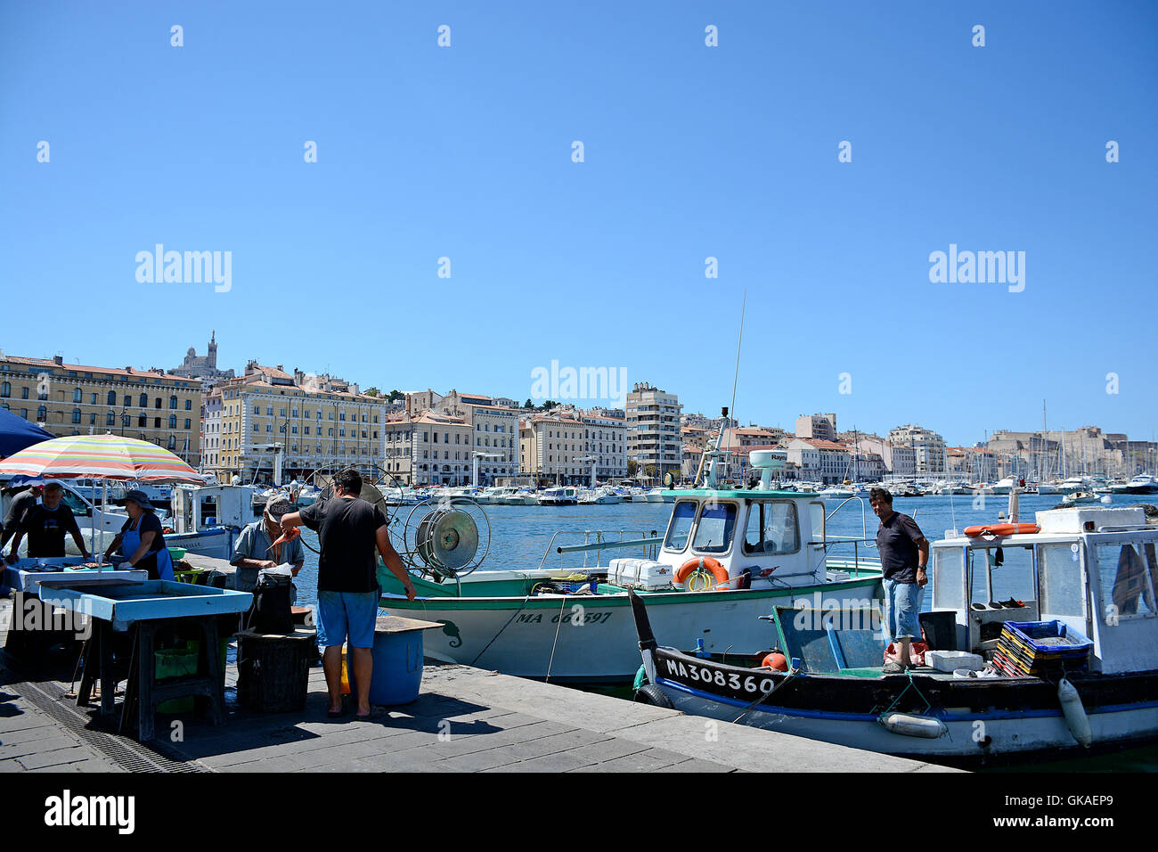 Le Vieux Port Marseille Bouches-du-Rhône, France Banque D'Images