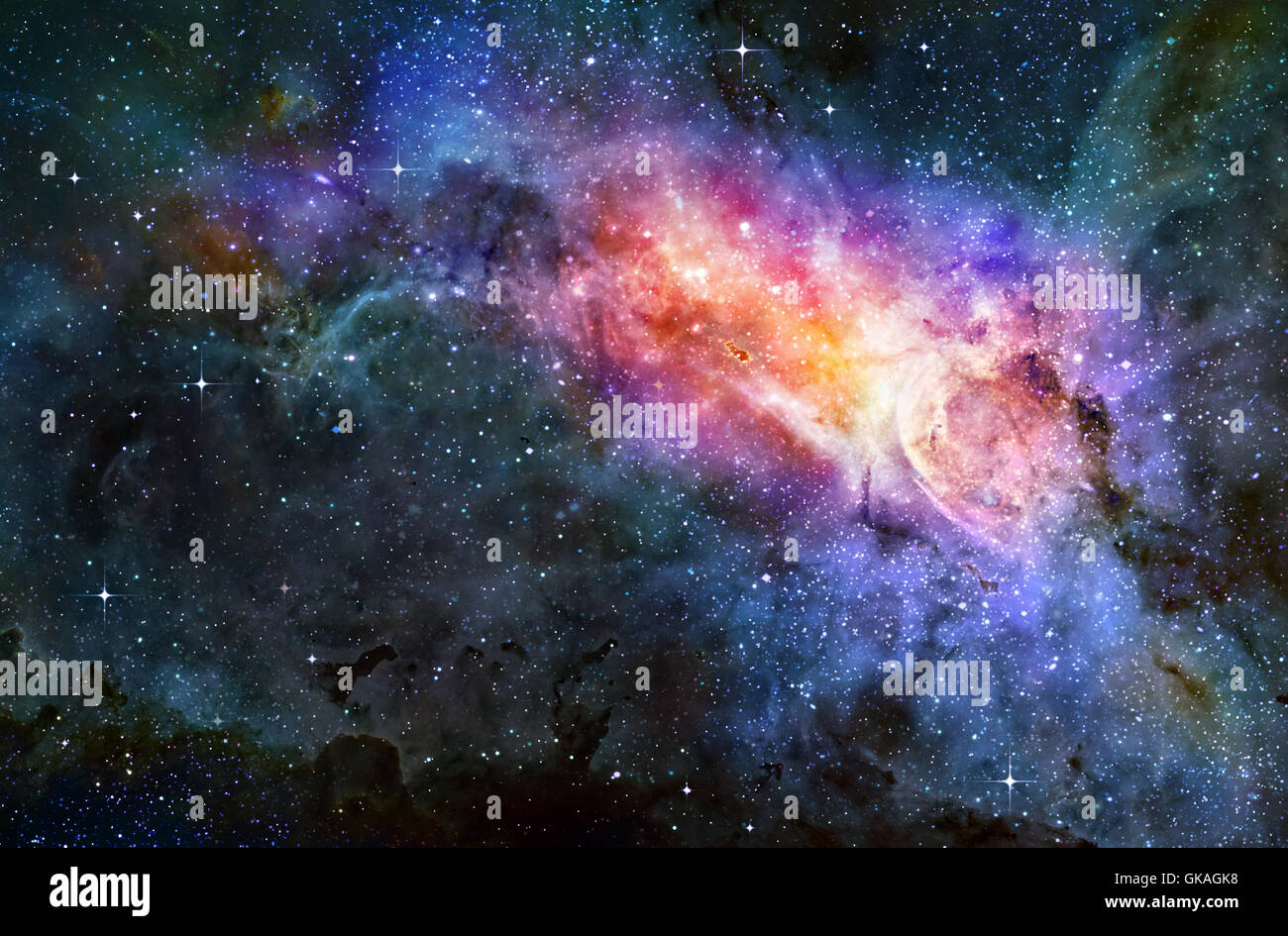 Cloud espace galaxie Banque D'Images