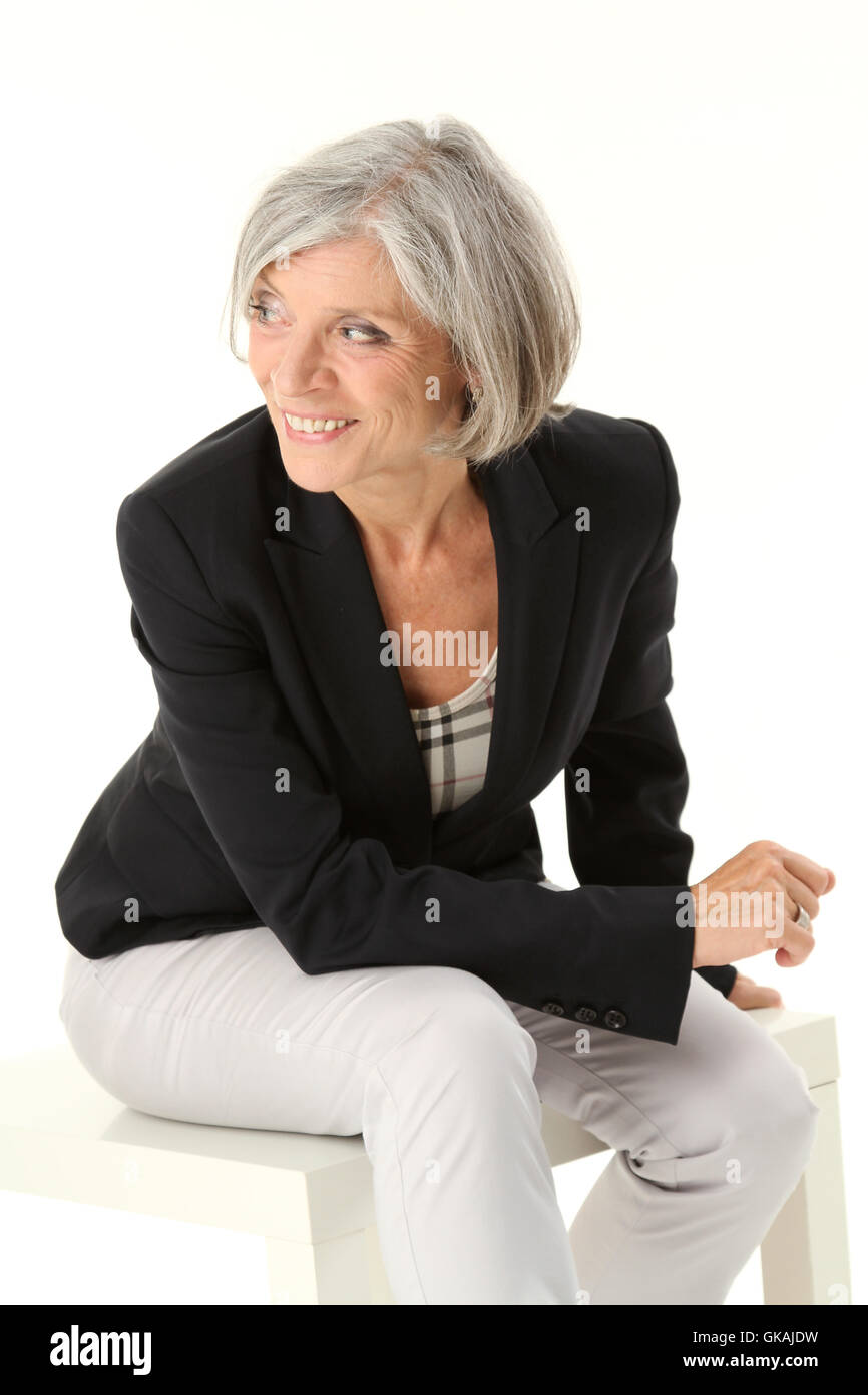 Femme rire rires Banque D'Images