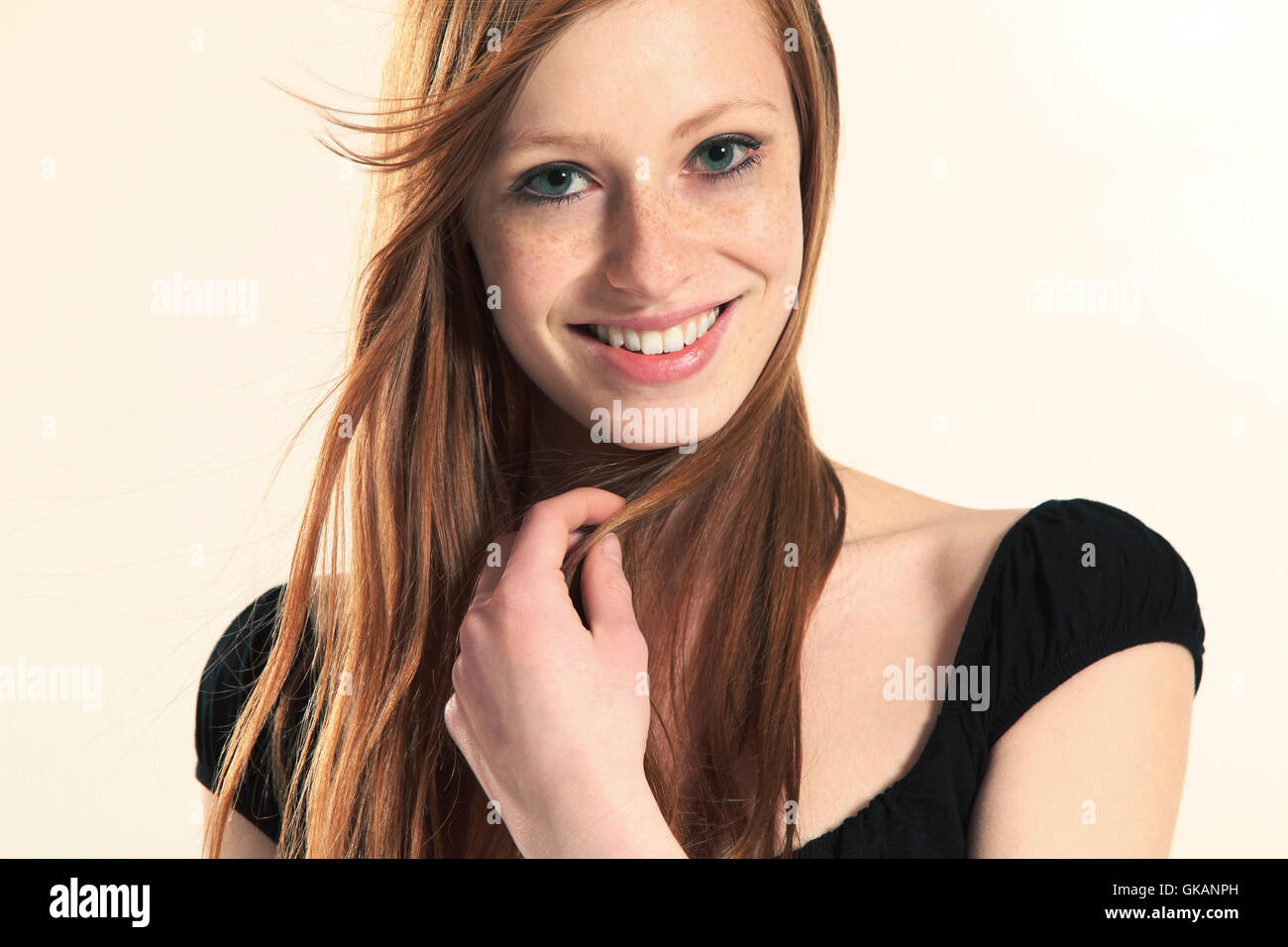 femme chanceuse Banque D'Images