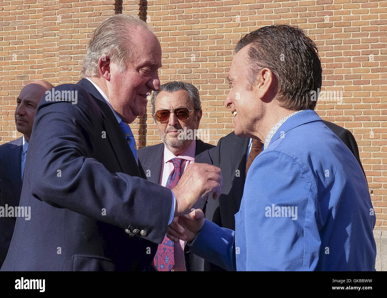 Juan Carlos I d'Espagne participe à la Fiesta de San Isidro corrida comprend : Juan Carlos I, José Ortega Cano où : Madrid, Espagne Quand : 15 mai 2016 Banque D'Images