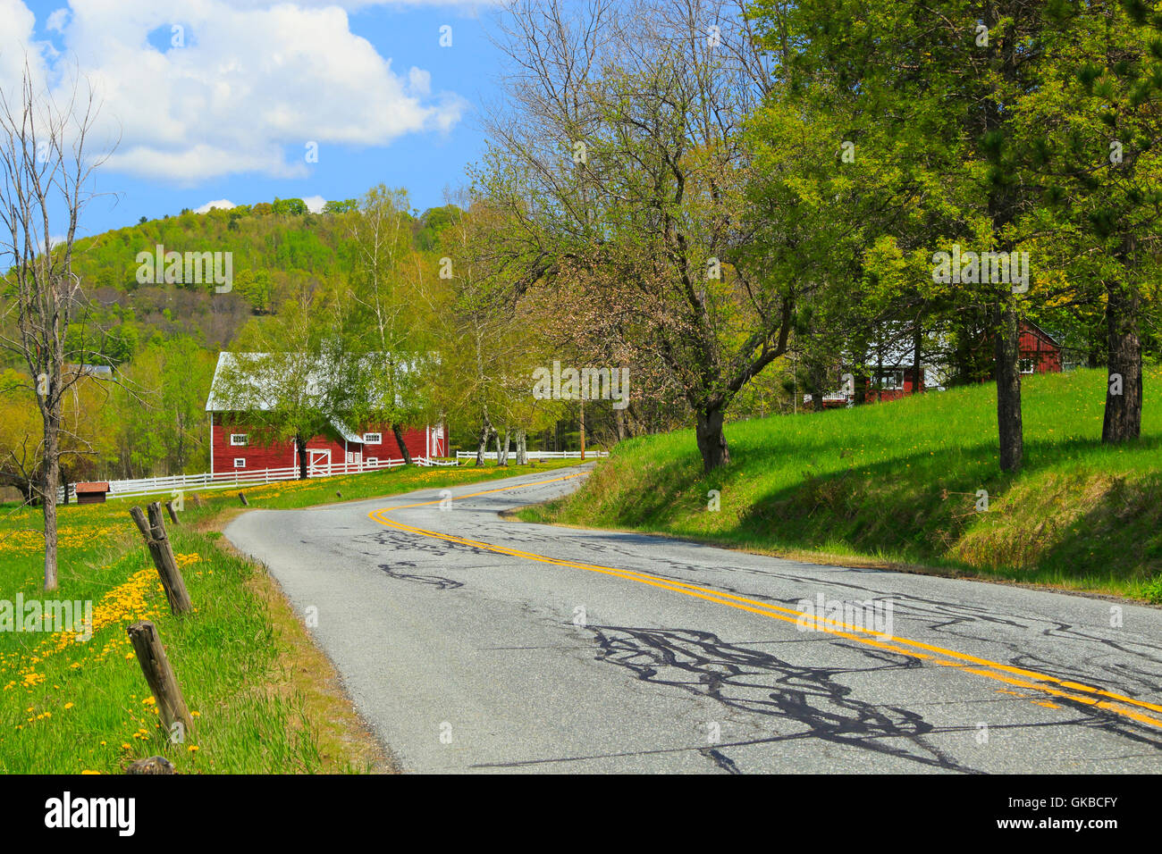 Ferme à Pomfret Road, Woodstock, Vermont, Etats-Unis Banque D'Images