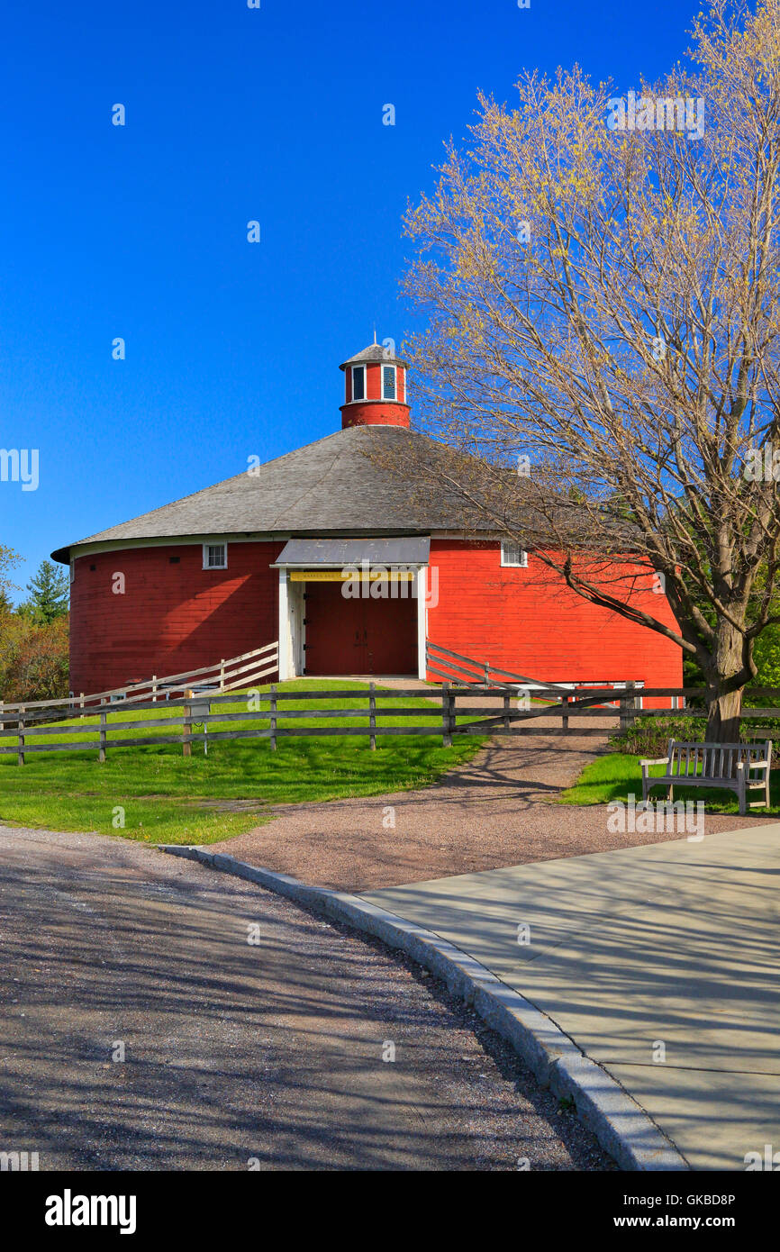 Grange ronde, Shelburne Farms, Shelburne, Vermont, Etats-Unis Banque D'Images