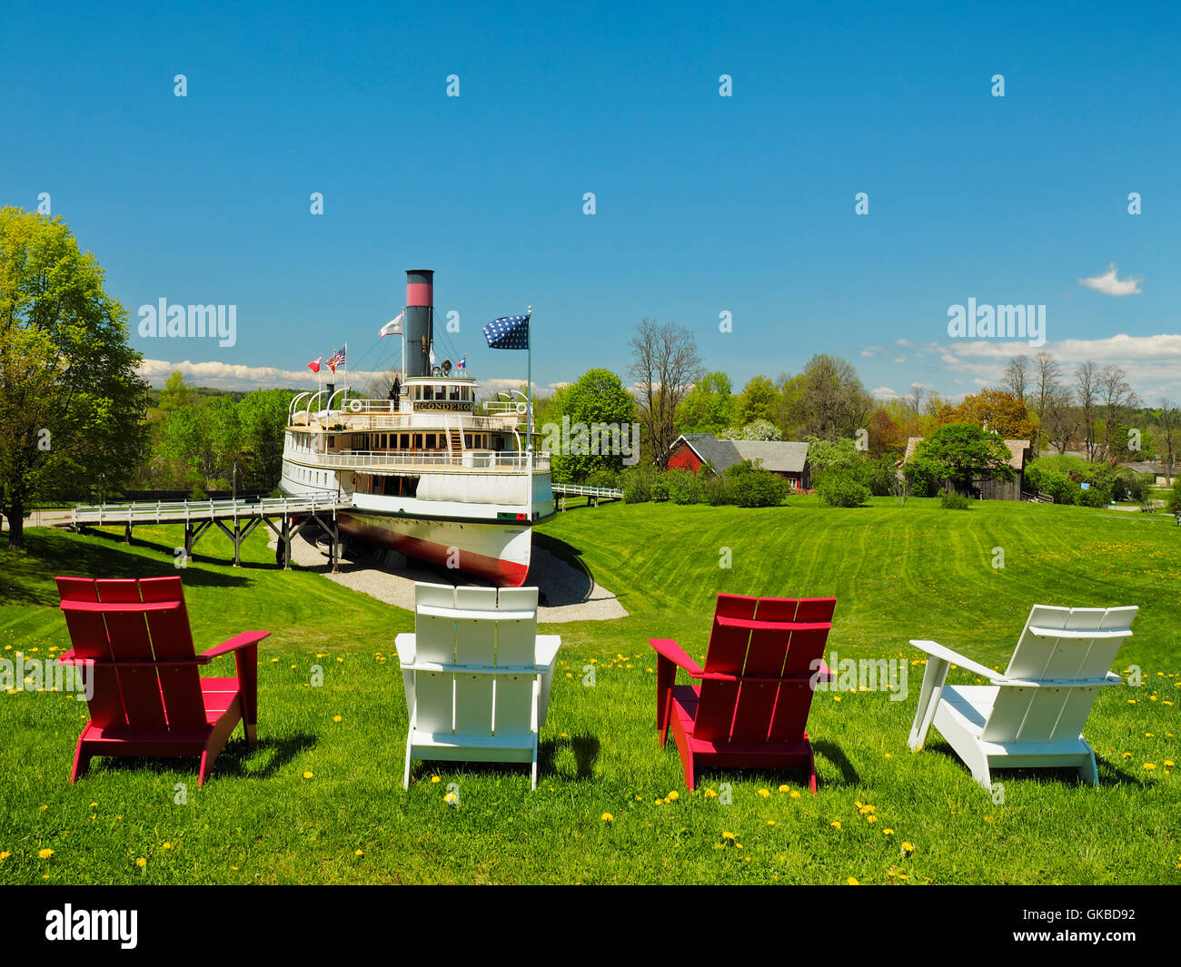 Ticonderoga, Shelburne Farms, Shelburne, Vermont, Etats-Unis Banque D'Images