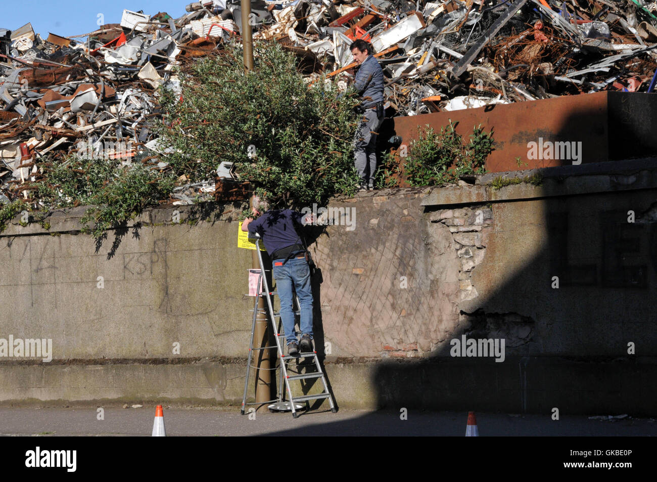 Trainspotting 2 tournage à Édimbourg comprend : Atmosphère Où : Ecosse, Royaume-Uni Quand : 15 mai 2016 Banque D'Images