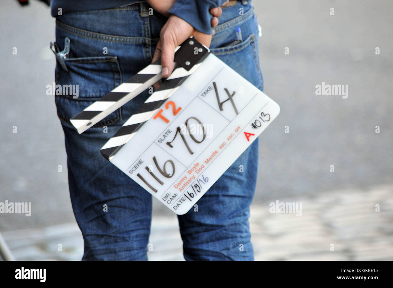 Trainspotting 2 tournage à Édimbourg comprend : Atmosphère Où : Ecosse, Royaume-Uni Quand : 15 mai 2016 Banque D'Images