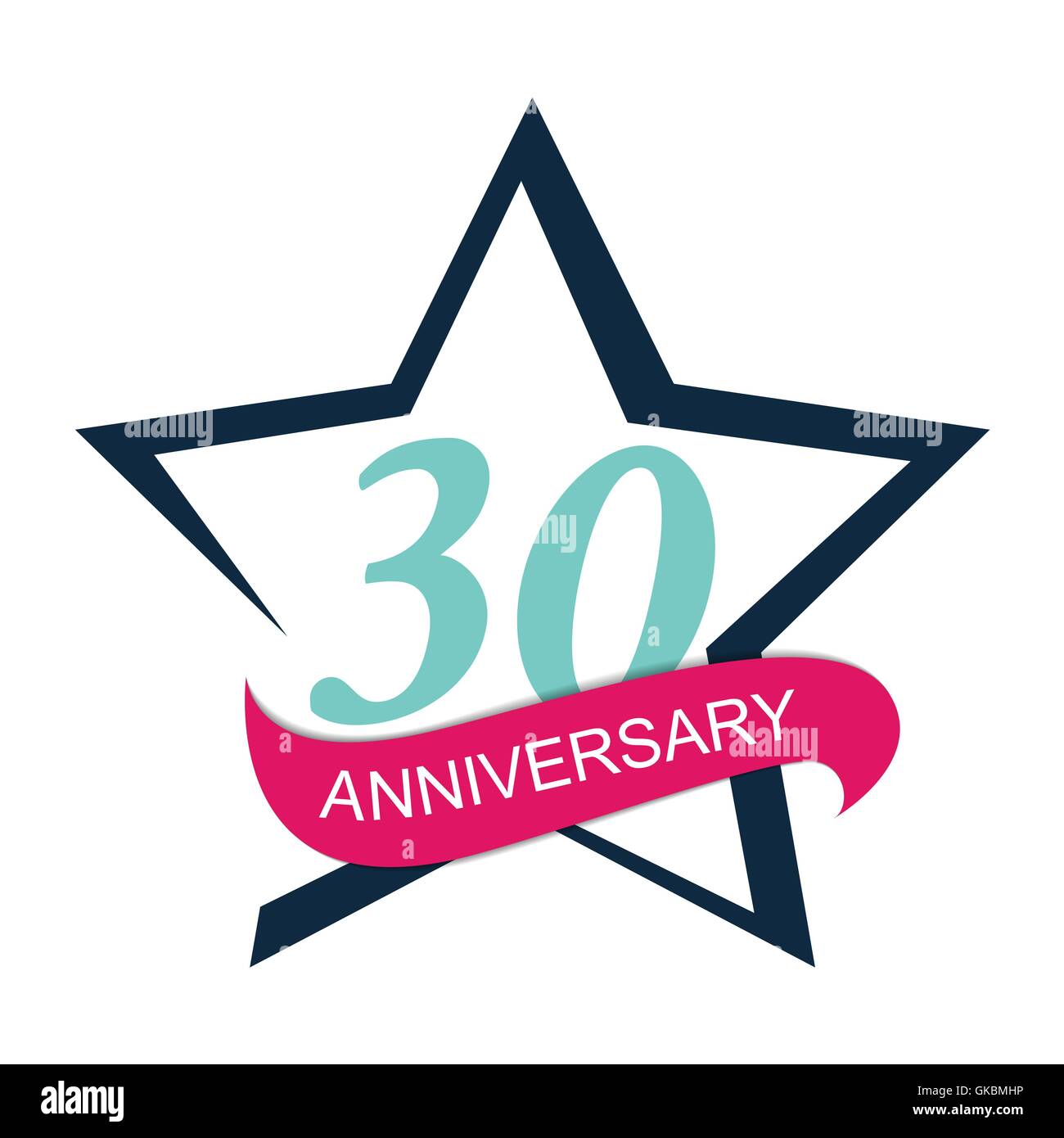 Logo modèle anniversaire 30 Vector Illustration Illustration de Vecteur