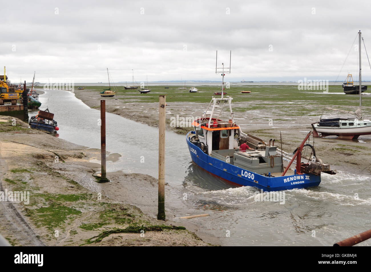 Creek à Leigh-on-Sea, Essex, UK Banque D'Images