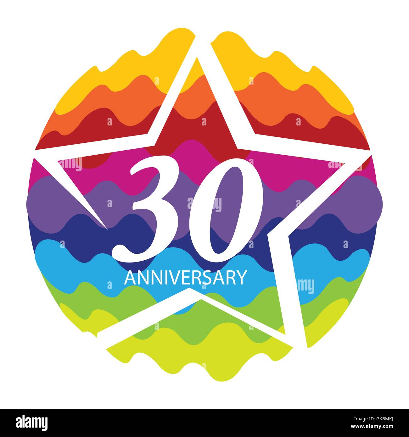 Logo modèle anniversaire 30 Vector Illustration Illustration de Vecteur