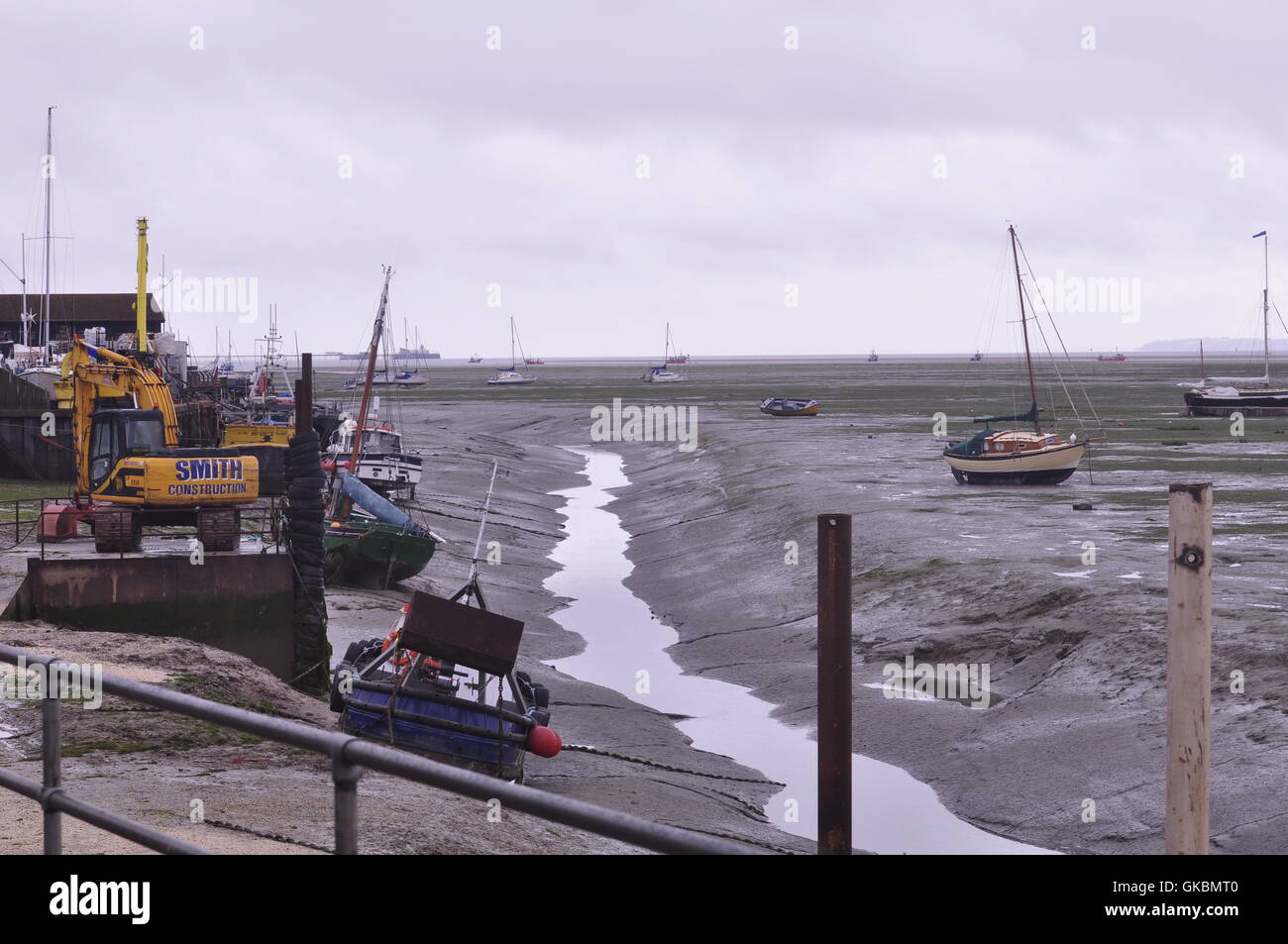 Creek à Leigh-on-Sea, Essex, UK Banque D'Images