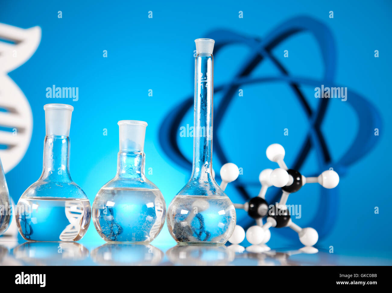 Expérience de laboratoire atom Banque D'Images
