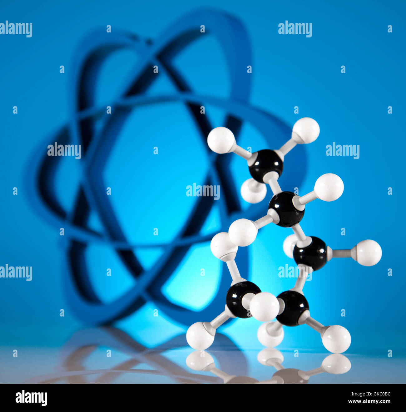 Expérience de laboratoire atom Banque D'Images