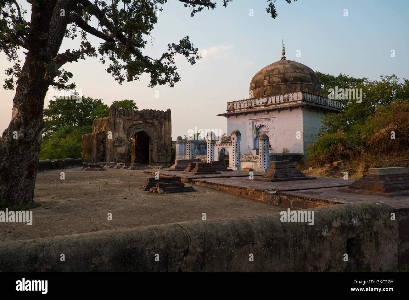 Ranthambhore fort dans le Parc National de Ranthambhore, Rajasthan, Inde Banque D'Images