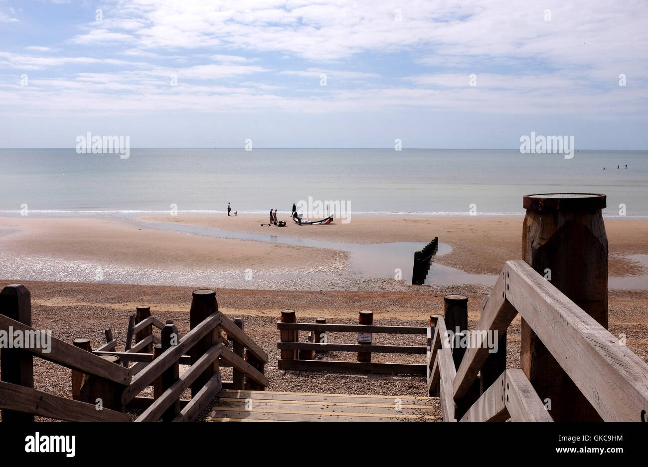 La plage de Camber Sands East Sussex UK Banque D'Images