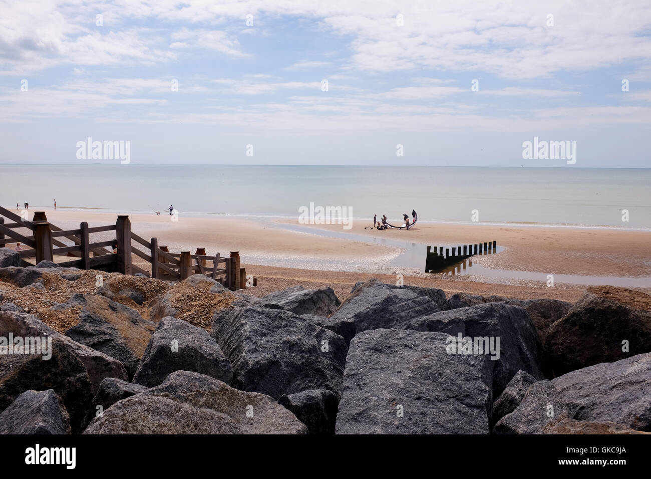 La plage de Camber Sands East Sussex UK Banque D'Images