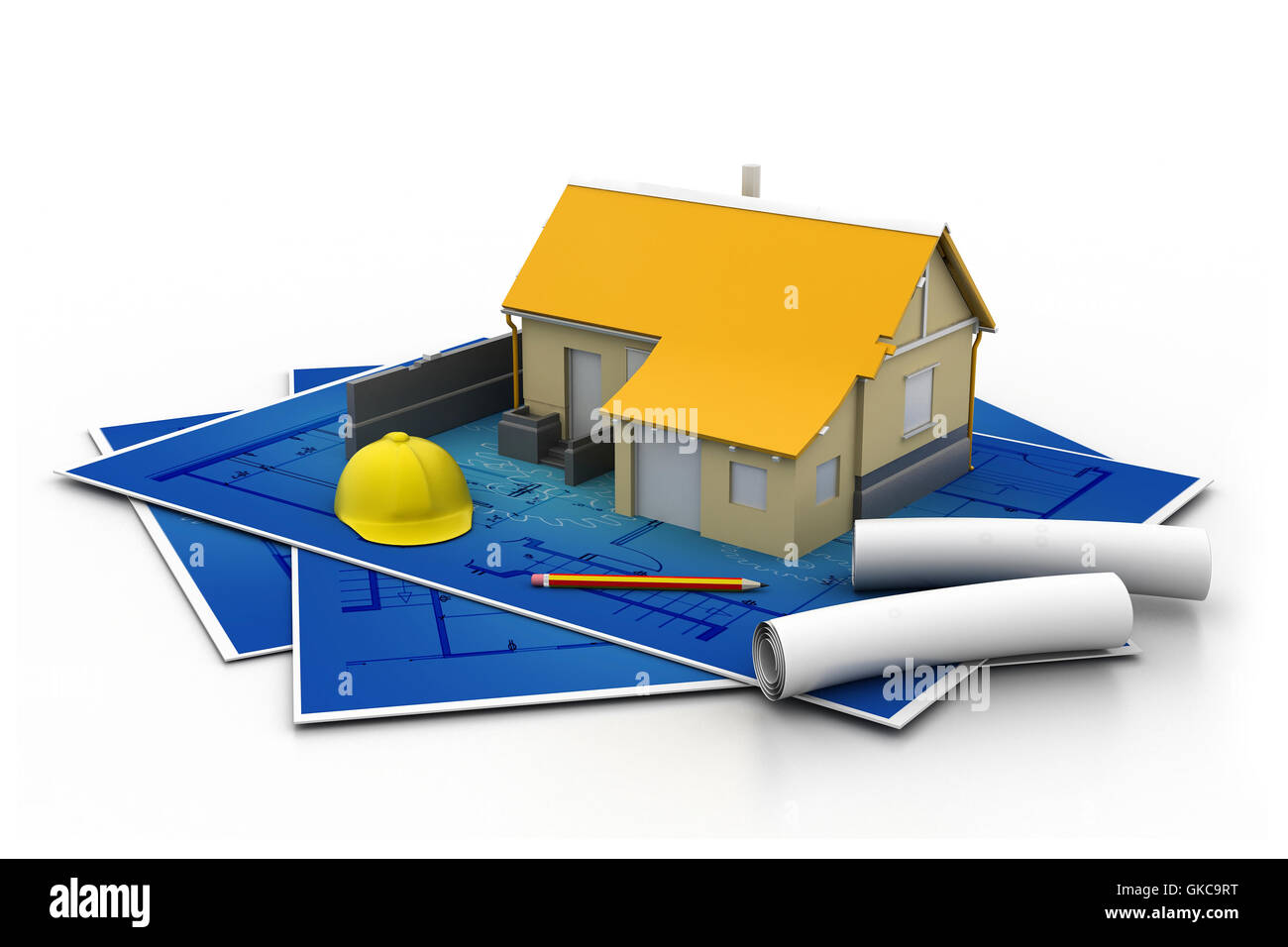 Blue House Building Banque D'Images