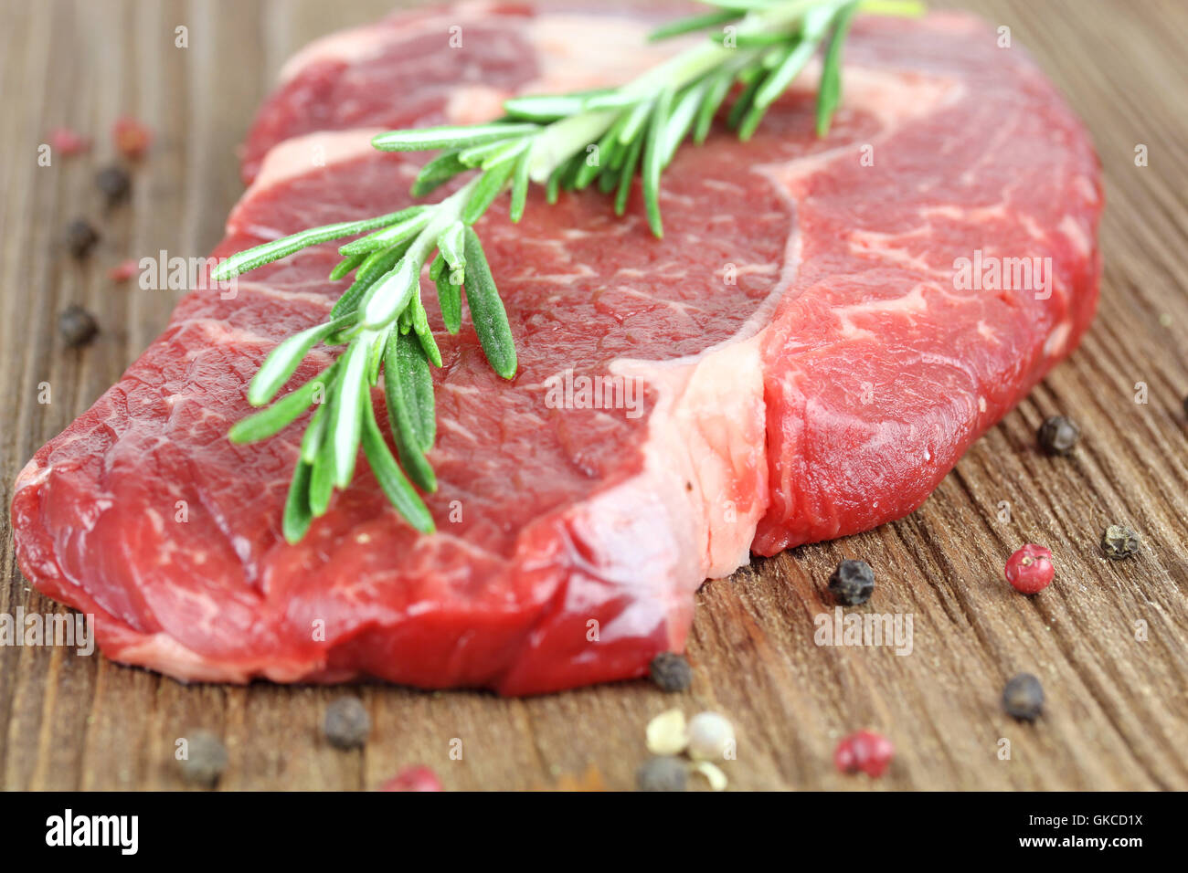 Steak de boeuf frais Banque D'Images