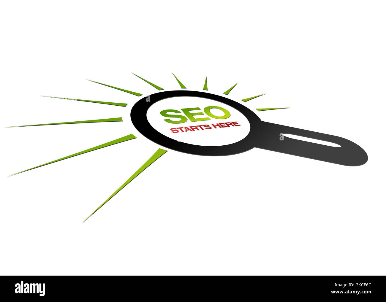 SEO Perspective commence ici Banque D'Images