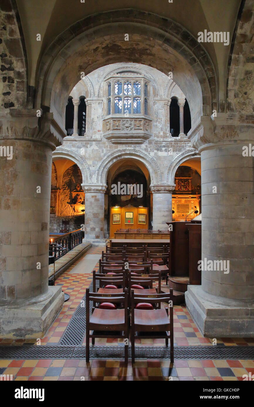 Intérieur de la grande église St Barthélémy, Londres, Grande-Bretagne Banque D'Images