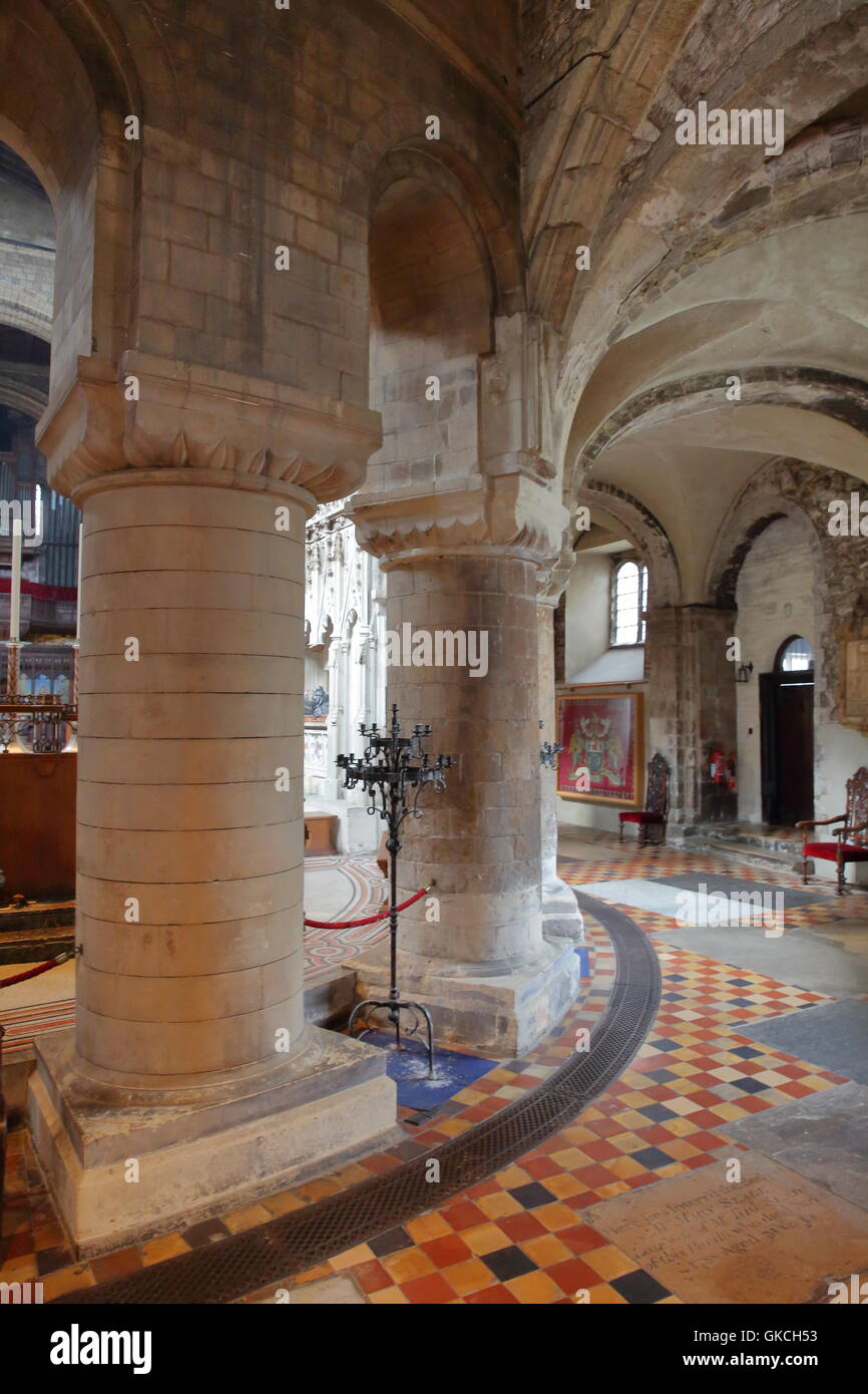 Intérieur de la grande église St Barthélémy, Londres, Grande-Bretagne Banque D'Images