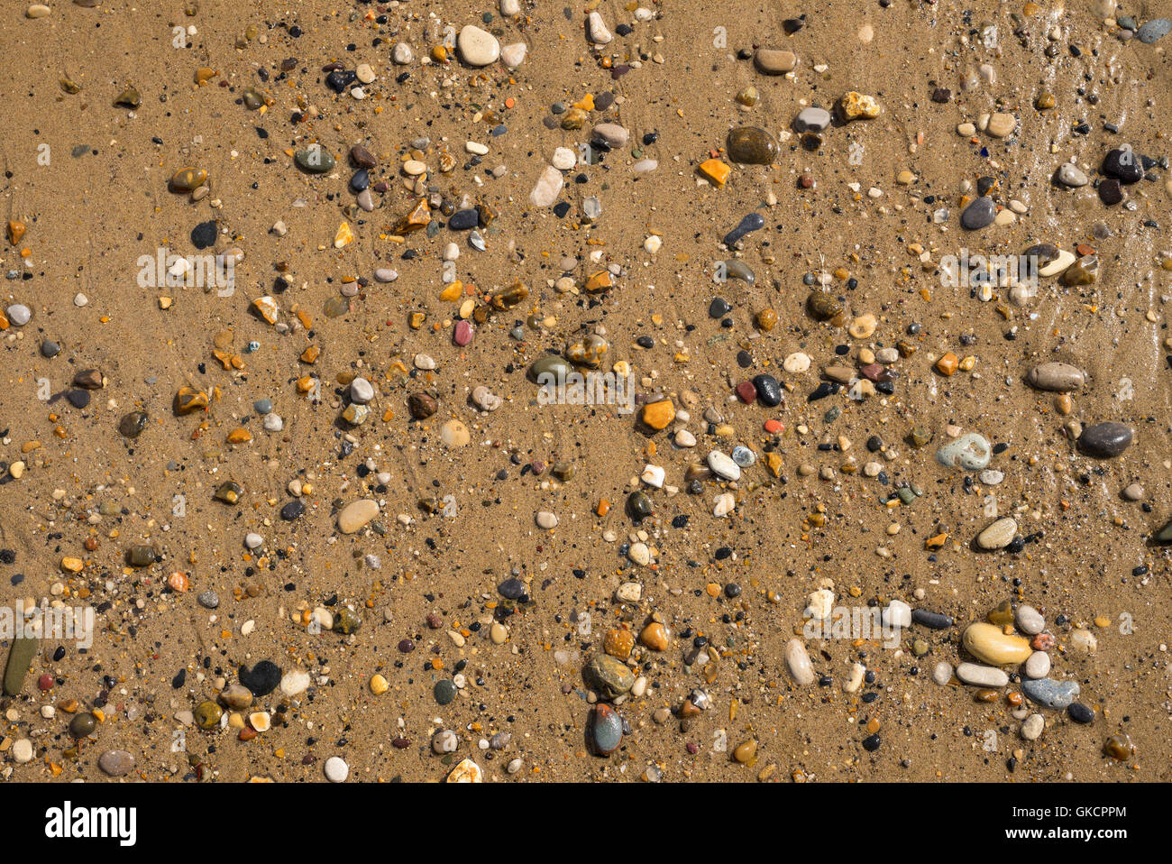 Cailloux et de galets sur la plage de Seaham, County Durham, England, UK Banque D'Images