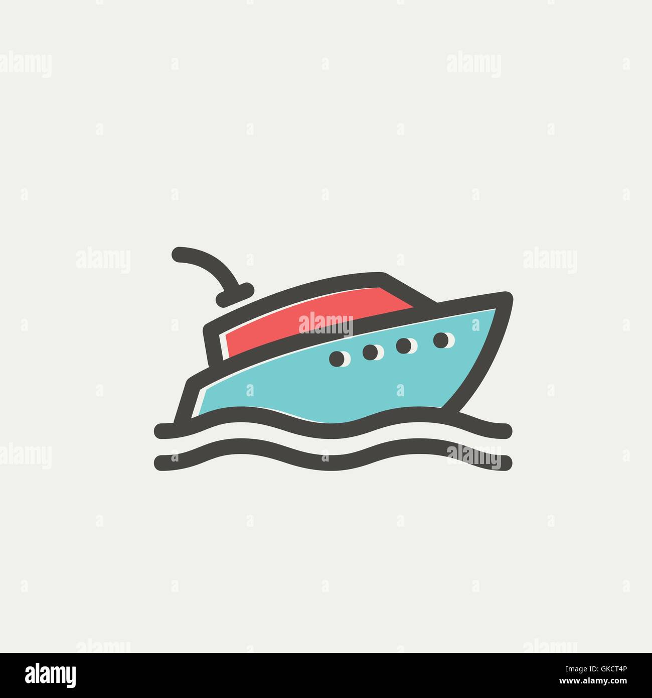 Location de l'icône de la ligne mince Illustration de Vecteur