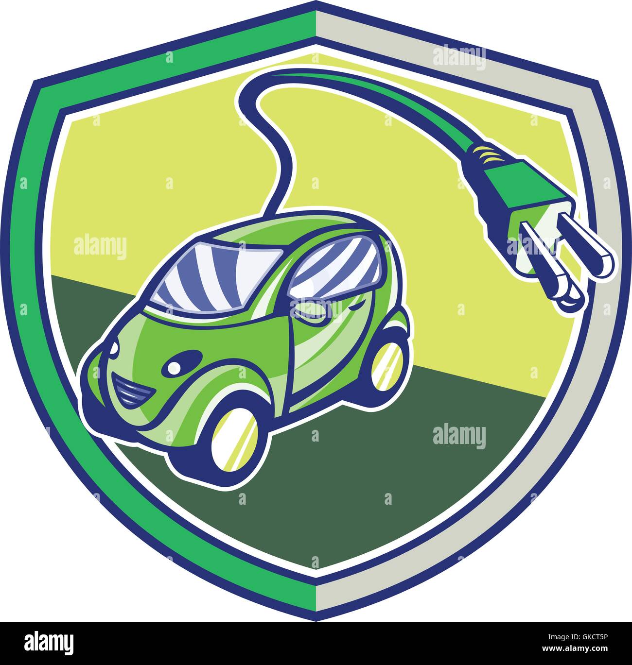 Véhicules électriques Protection rétro Illustration de Vecteur Véhicules électriques Protection rétro Illustration de Vecteur