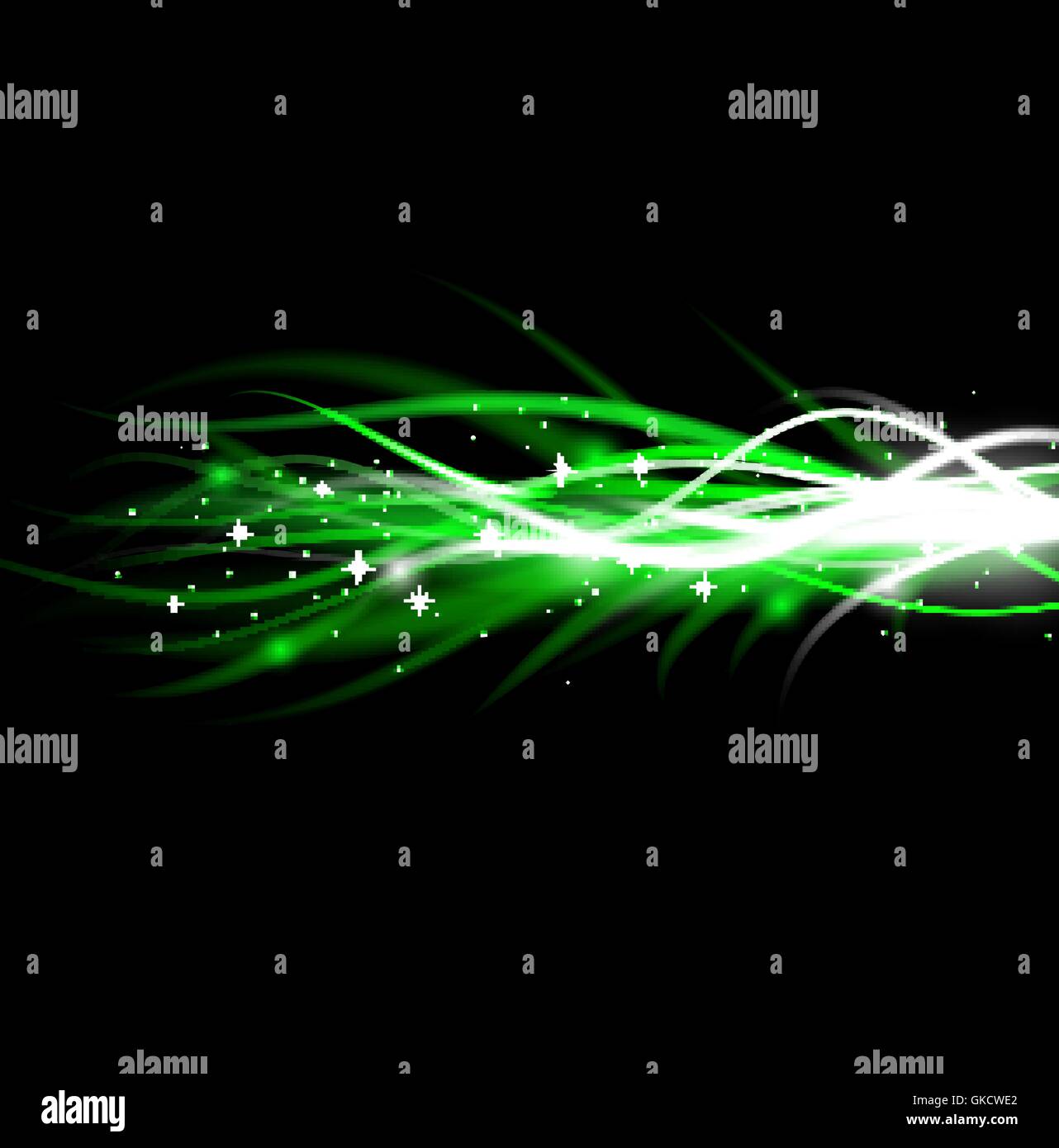 Effet de lumière vert abstrait floue sparkle background Illustration de Vecteur