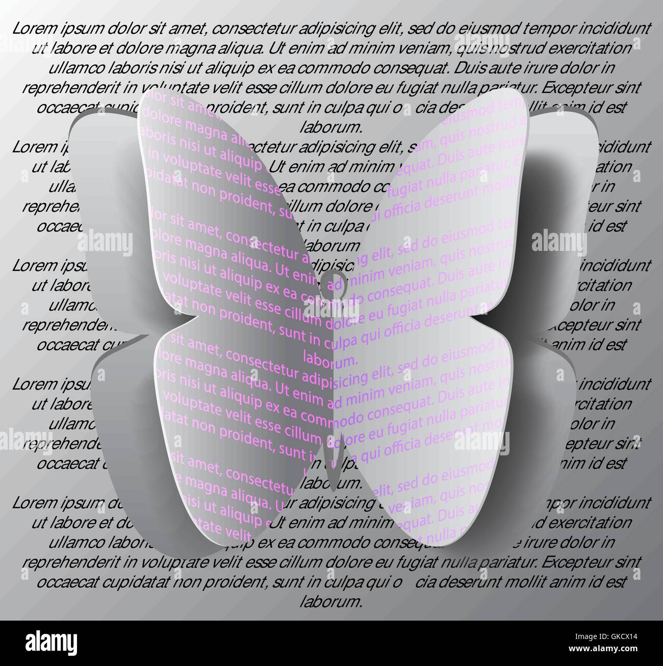 Concept de couper le papier papillon origami, résumé backgroun Illustration de Vecteur
