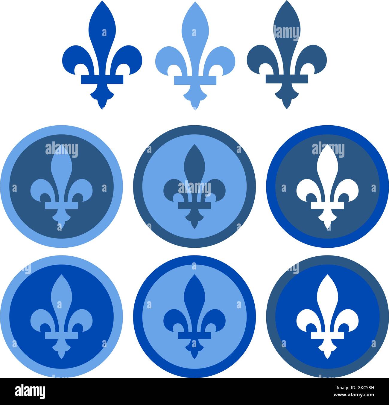 Fleur-de-lys modèle plat Illustration de Vecteur